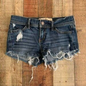 Hollister women's size 25 midi shorts cut off denim shorts